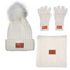 Leeman™ 3 Piece Rib Knit Fur Pom Winter Set - Image 4