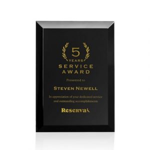 Merano Plaque – Black/Gold 5″x7″